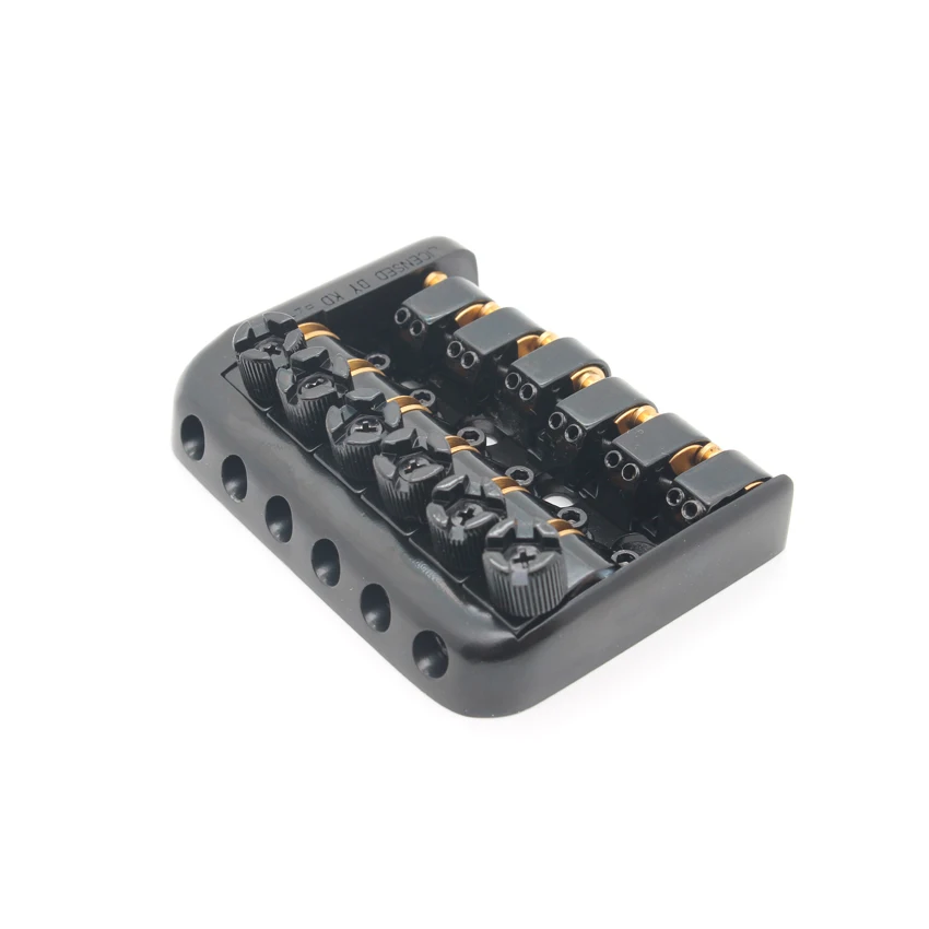 6 String Saddle Headless Electric Guitar Bridge Tailpiece With Worm Involved String Device High Quality Guitar Bridge Tailpiece