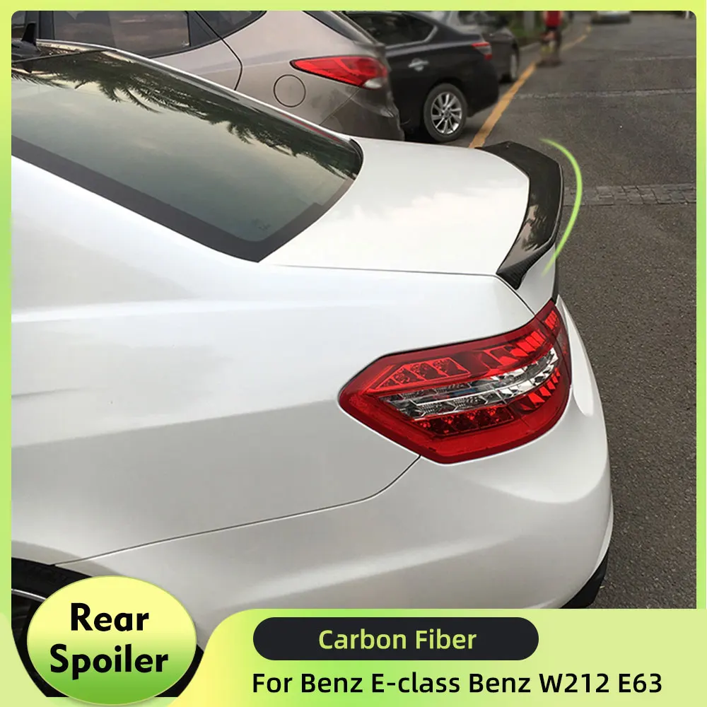 

For Mercedes Benz W212 E200 E63 AMG Sedan 2010-2015 Carbon Fiber Rear Trunk Spoiler Wing