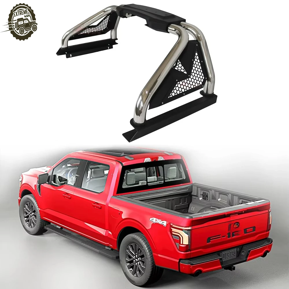 

Heavy Duty Pickup Anti - Roll Bar with Side Protection Bars Truck Roll Cage Accessories