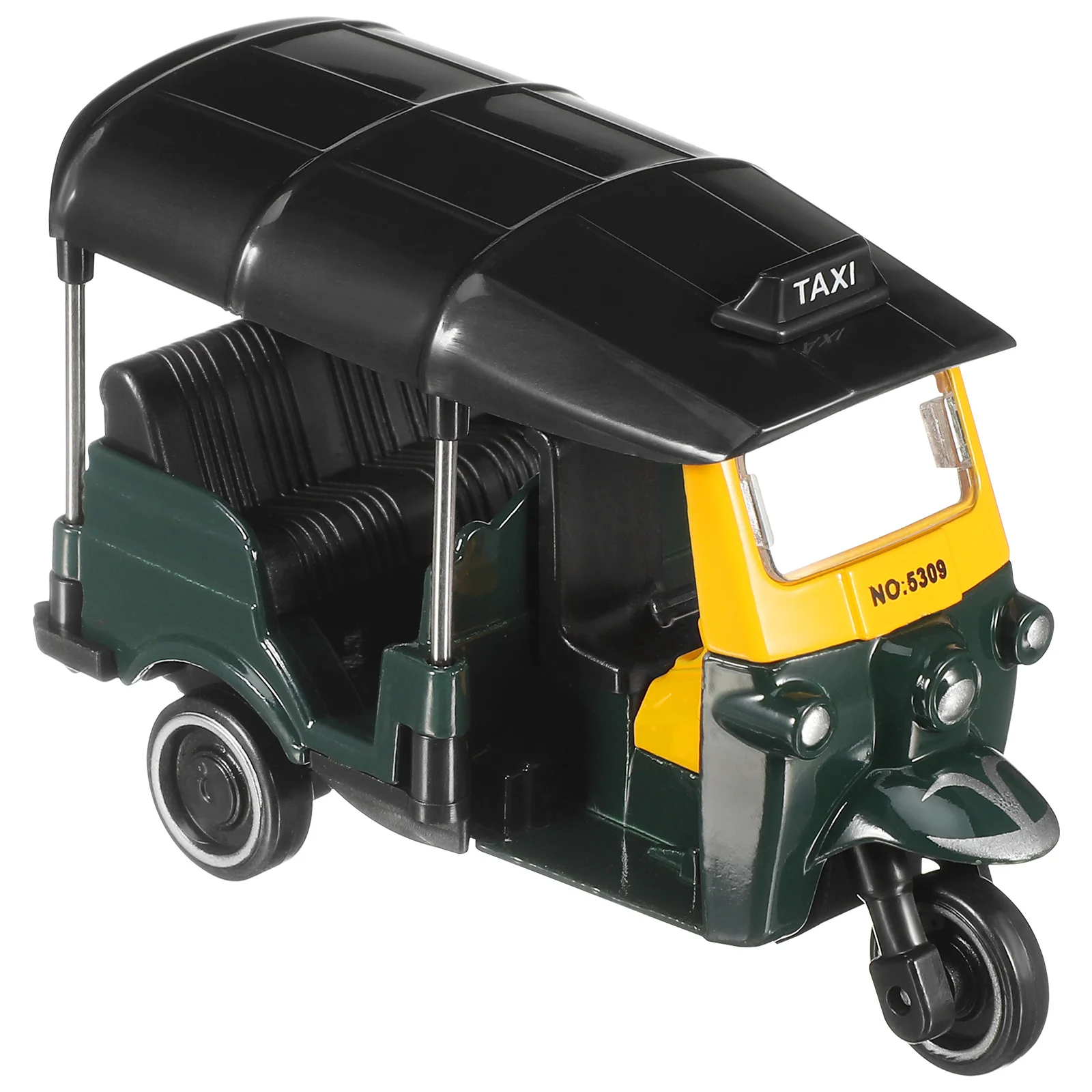 

Alloy Thai Tricycle Retro Model Car Cake Ornaments Display Box (Thai Dark Green) Miniature Old-fashioned Home Decor Cars