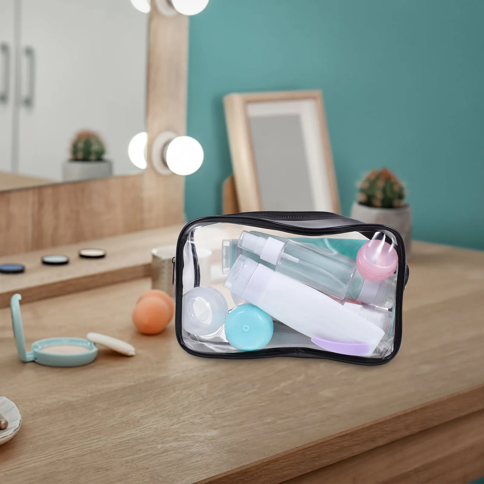 

1Set Travel Bottle Silicone Refillable Leakproof Sub Bottles Multi-Function Container for Lotion Shampoo Sunscreen Convenient