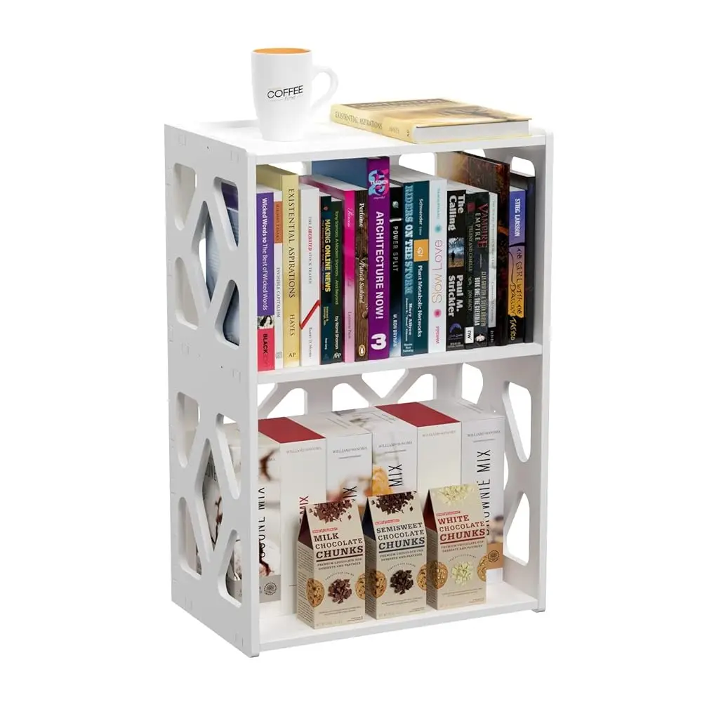 

Small Bookshelf And End Table For Small Spaces | Mini Short Bookcase & Little Bookshelves 3 Tier 2 Shelf Bookcases Design For