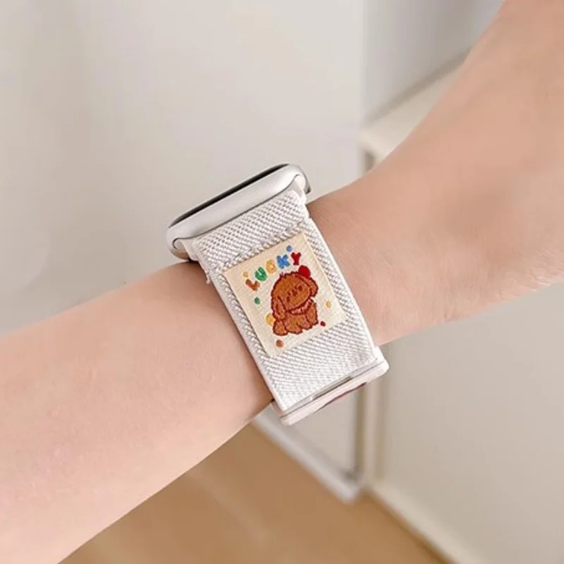 Bracelet magnétique chien mignon coréen pour bracelet de montre Ultra 42mm 46mm 49mm 41 45 42 40 44 Correa bande élastique d'été pour iwatch 10 9 8