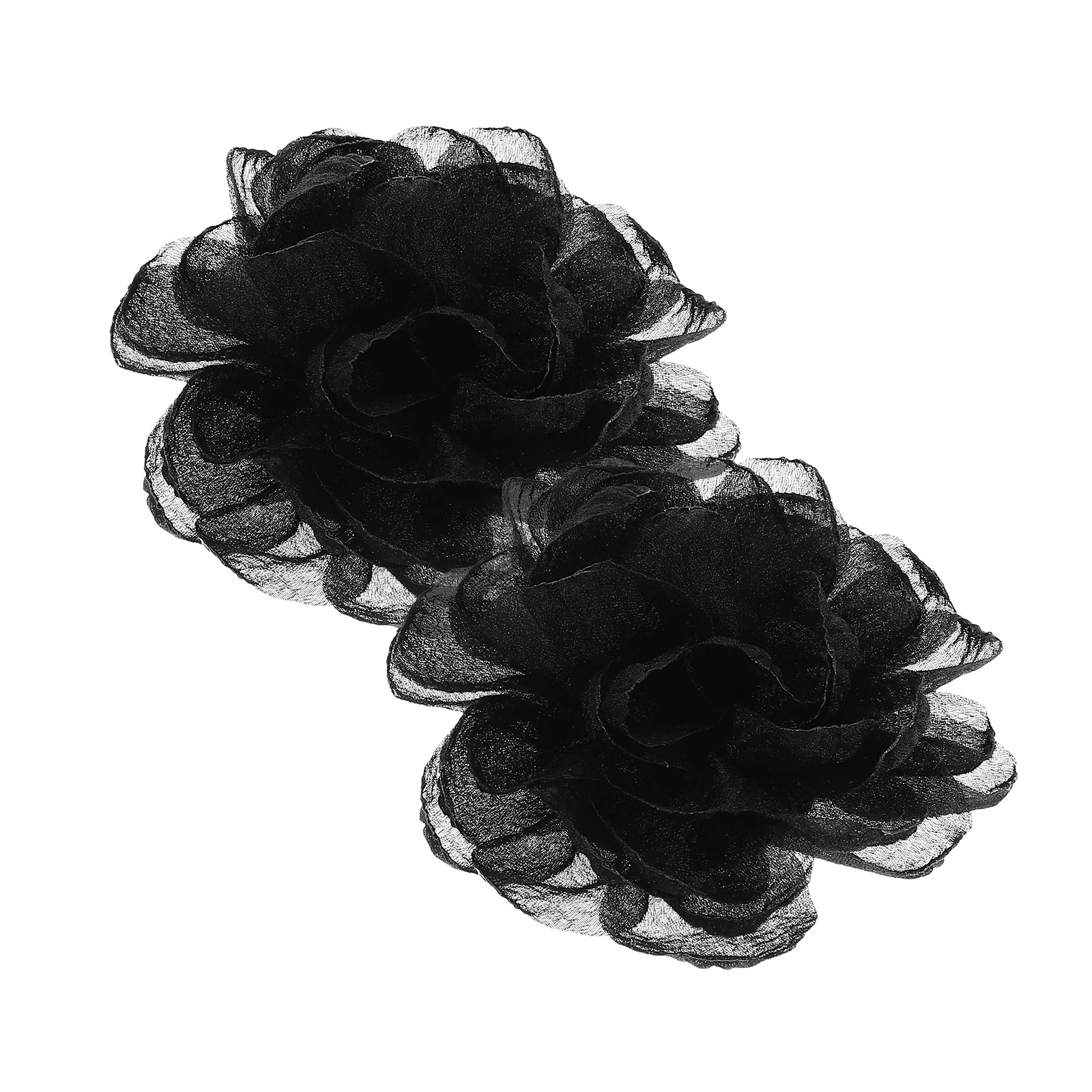 

2Pcs Shoe Flower Accessories Solid Color Detachable Wedding High Heel Buckle Elegant Shoe Decorations for Party Dress Shoes