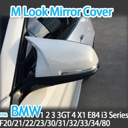 2pcs White M Style Car Side Rearview Mirror Cover Cap Trim For BMW 1 2 3 3GT 4 M2 i3 Series F20 F21 F22 F23 F30 F31 F32 F33 F34
