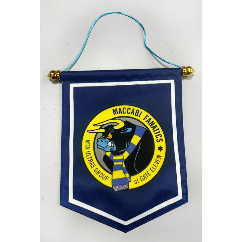 20x25cm tamanho MTA MTAFC Maccabi Fanatics flâmula dupla face MTAPN003
