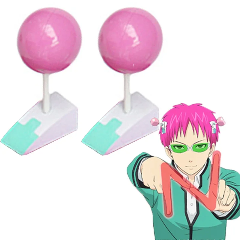 Anime The Disastrous Life of Saiki Kusuo Cosplay Óculos, Óculos, Óculos de sol, Grampo de cabelo, Acessórios de fantasia