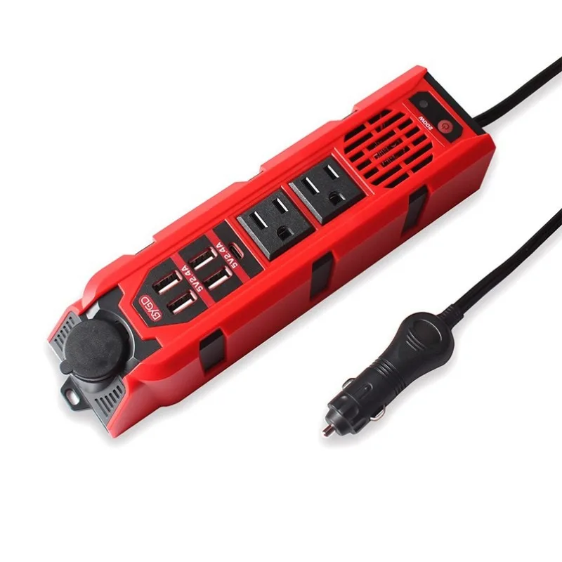 200W Modified Sine Wave Car Power Inverter DC12V To AC110V US Standard Vehicle Cigarette Lighter Charger Energy Efficient