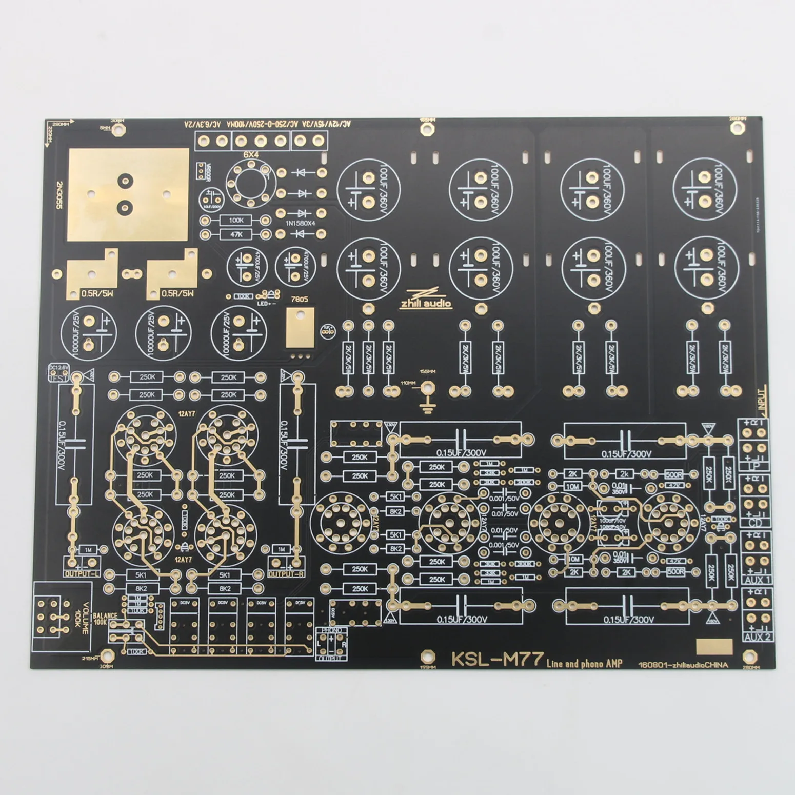 

HI-END KSL-M77 Tube Line Preamp DIY PCB Base On KONDO AUDIONOTE M77 Circuit