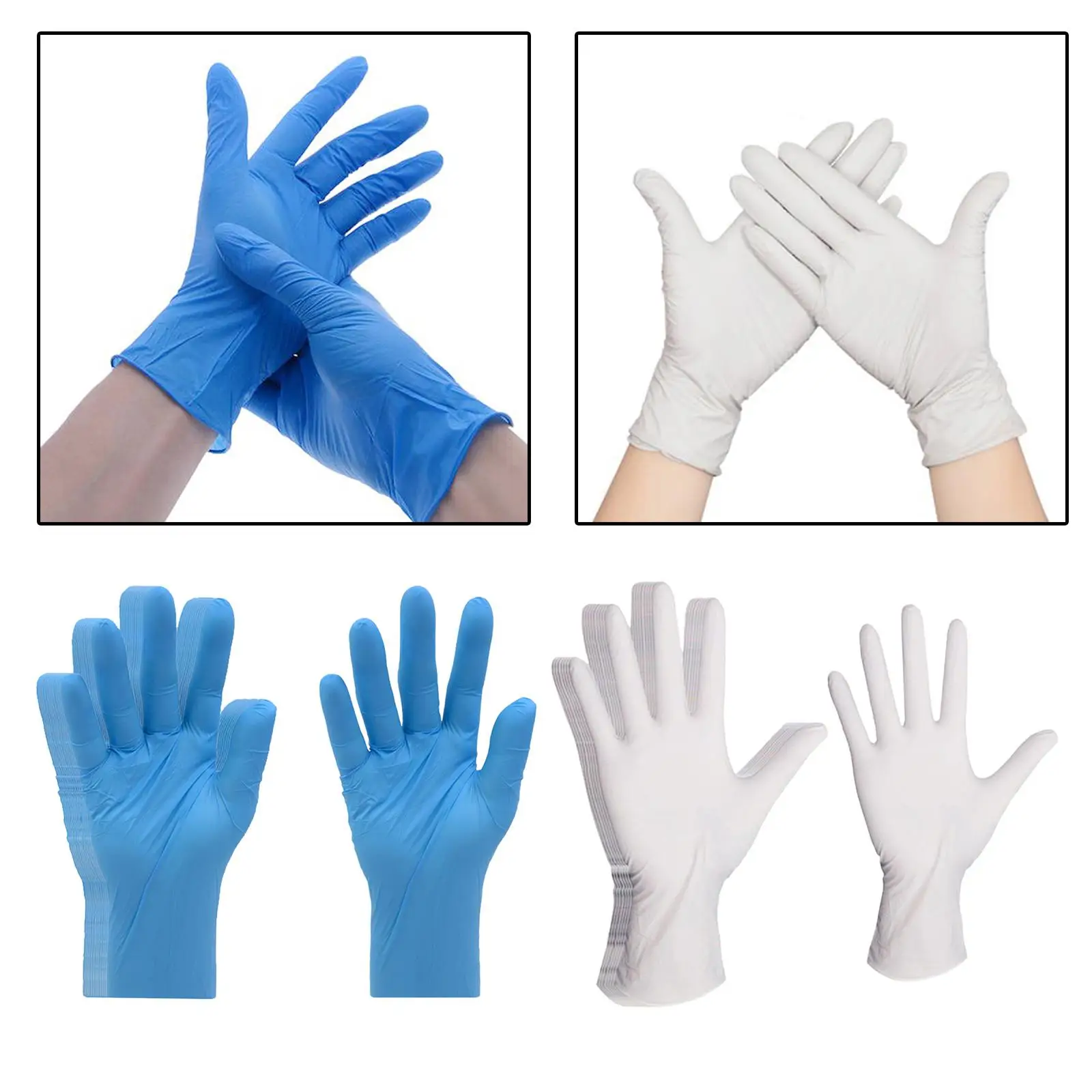 10 Pcs Nitrile Gloves,- Nitrile Exam Gloves, Disposable Nitrile Gloves ,Extra Strong Gloves for Shoping and Working