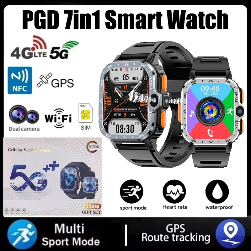 

PGD New Android Smart Watch Men GPS 16G/64G ROM Storage HD Dual Camera NFC 2G 4G SIM Card WIFI Wireless Fast Internet Access