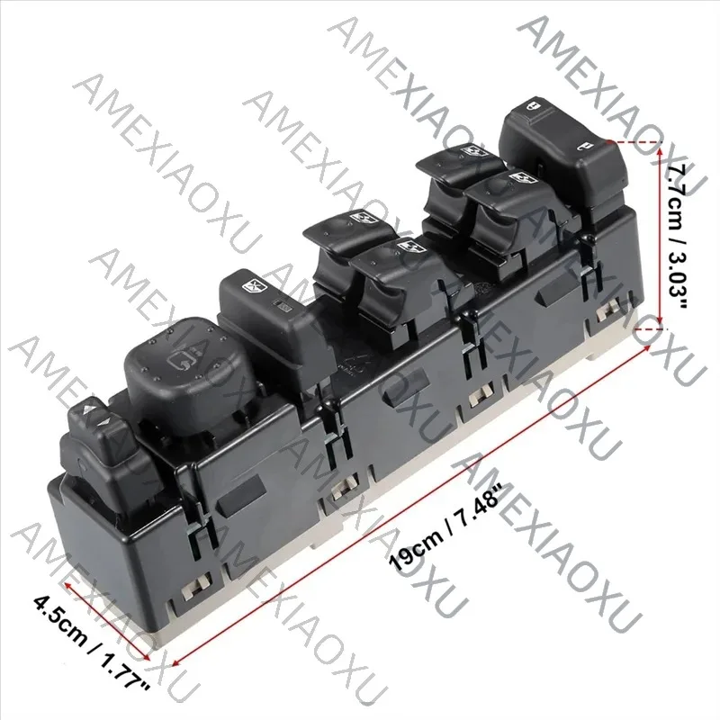 

AMEXIAOXU 15883429 Car Front Driver Side Master Power Window Lift Switch With Folding Mirrors Parts Component For Hummer H2 200