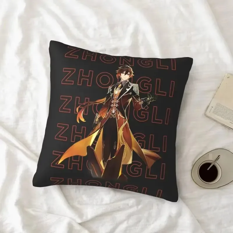 Genshin Impact Pillowcase 100% Polyester Cushion Cover Decor Game Kaeya Tiddies Venti Throw Pillow Case Cover Home Dropshipping