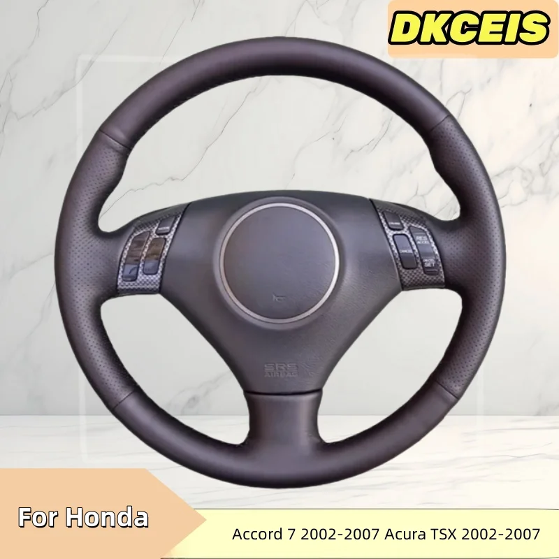 Car Steering Wheel Cover Faux Leather Breathable For Honda Accord 7 2002-2007 Acura TSX 2002-2007 Steering Wheel Braiding Cover