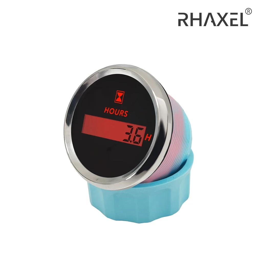 

RHAXEL Hour Meter Gauge Meter 52mm(2") with Red Backlight for Car Boat Yacht Vessel Universal