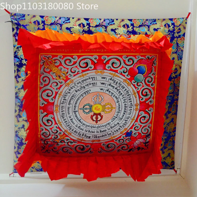100cm Tibetan Hang Mandala Suspended Ceiling Curtain Canopy Buddha's top cover Hotel Temple decor