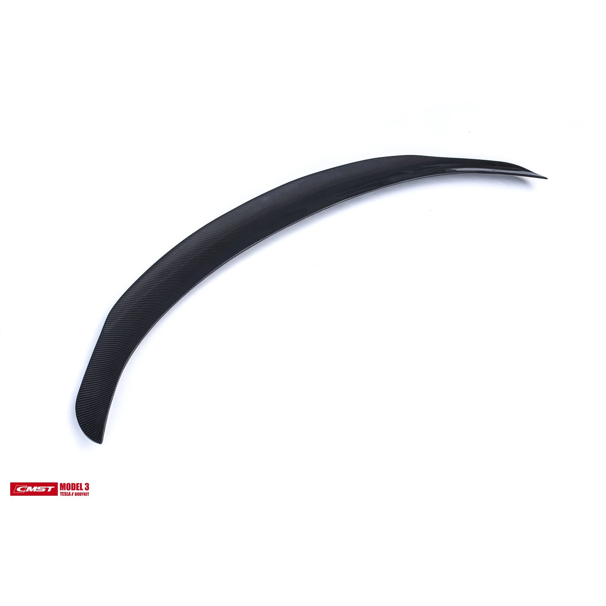 CMST Hot Style  Real Carbon Fiber Spoiler Blade for  Model 3 Glossy and Matte with 3M Tapes Case Car Top Set