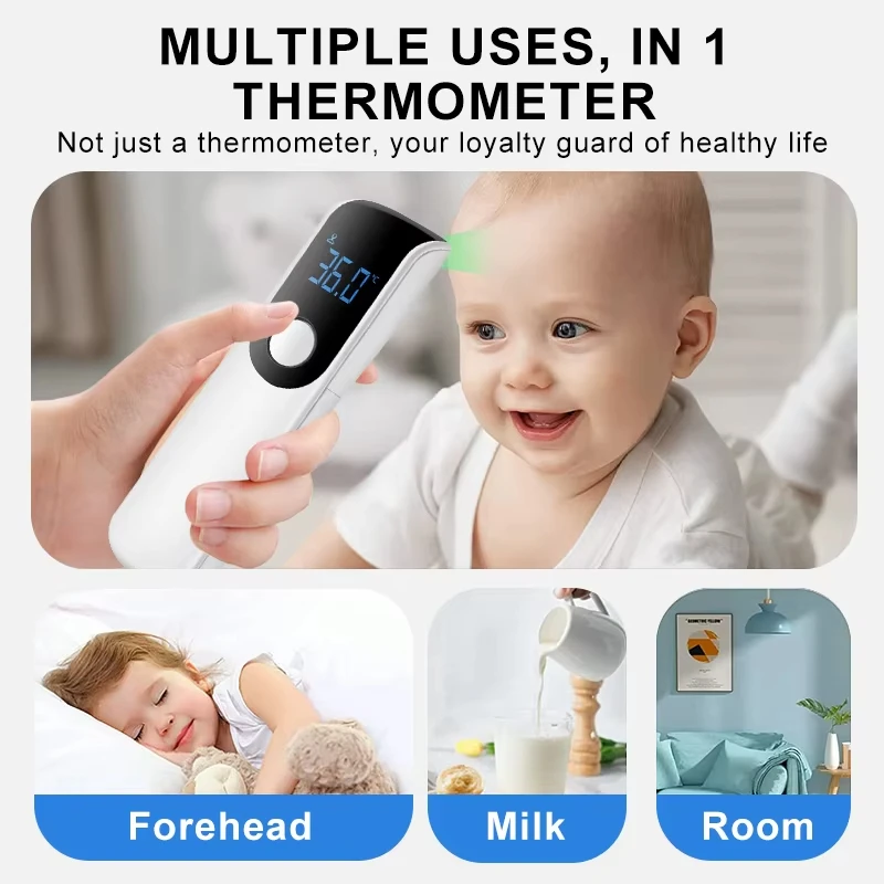 AJC Medical Temperature Infrared Thermometer Forehead Digital Non-contact LED Display Fever Measure Tool For Baby Adult