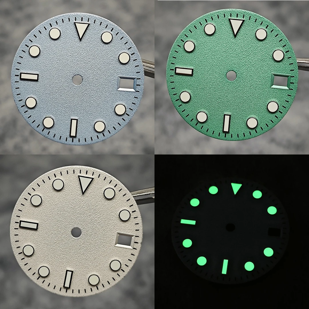 28.5MM Watch Dial NH35 Dial Frosted Texture Watch Faces Men's Watch Accessories for NH35/NH36/4R/7S Mechanical Movement