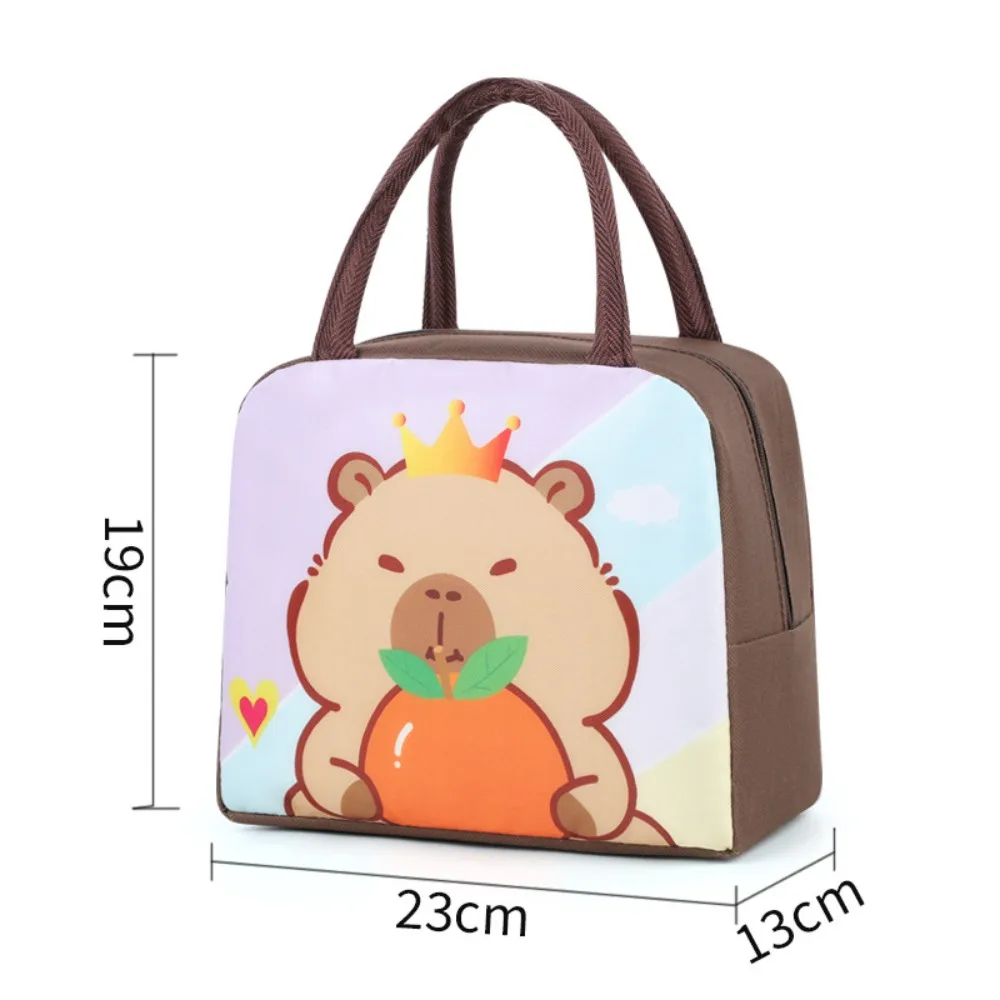 

Oxford Cloth Capybara Lunch Bag 10 Colors Cartoon Pattern Thickened Thermal Insulation Bag Waterproof Insulated Bag Kids Adults