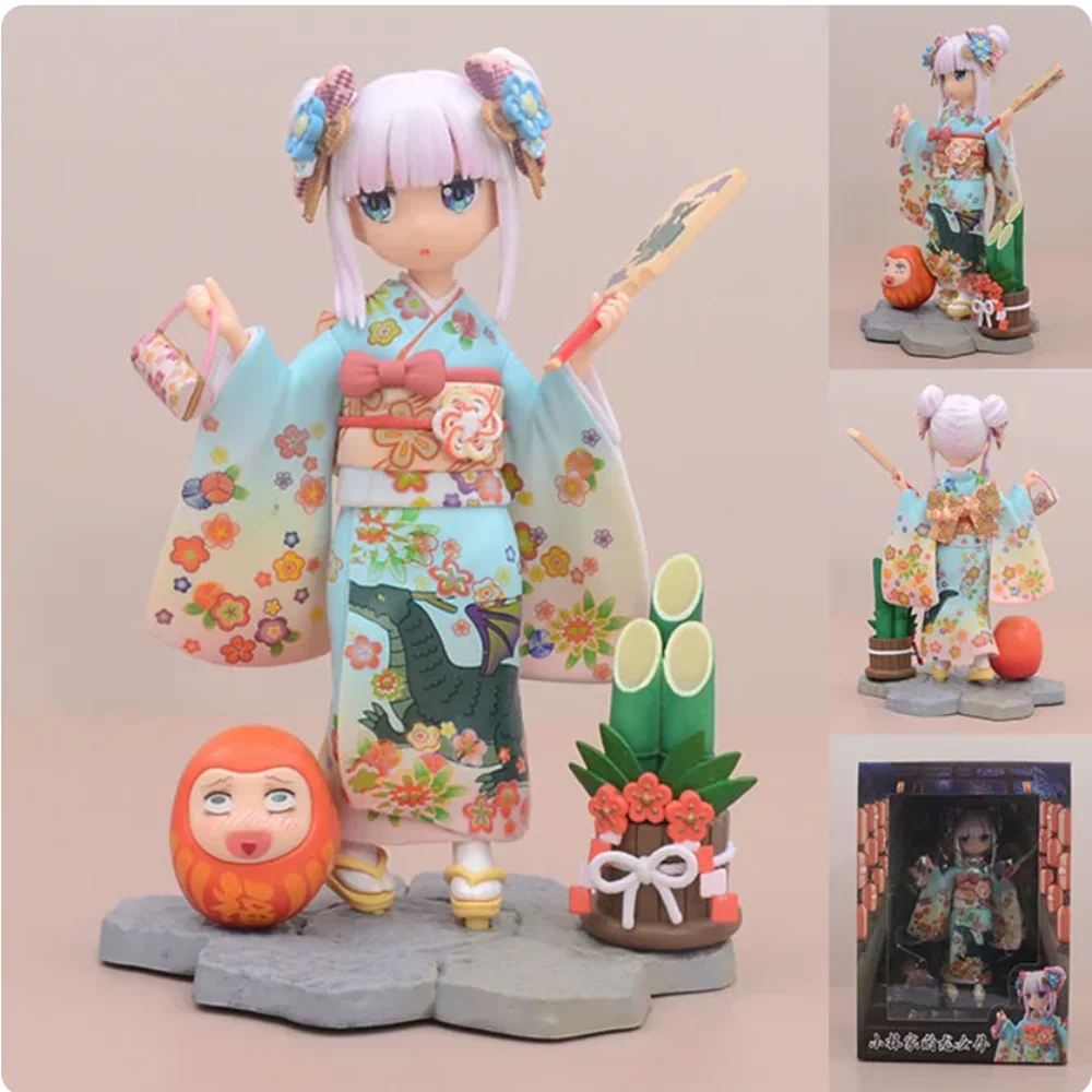 18CM Anime Miss Kobayashi's Dragon Maid Kanna Kamui Action Figure PVC Model Doll Desktop Decor Collection Toys Gifts