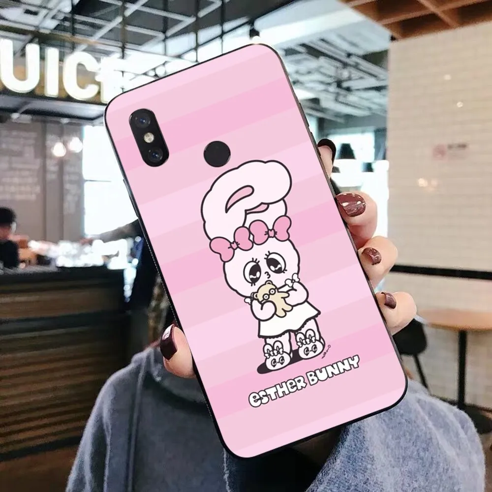 Esther Bunny Cute Phone Case For Xiaomi Mi 5X 8 9 10 11 12 lite pro 10T PocoX3pro PocoM3 Note 10 pro lite