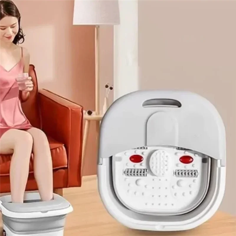 

【Home-Appliances】Foot Spa Portable Household Foot Bath Electric Massage Household Folding Footbath Foot Bath And Foot Therapy EU