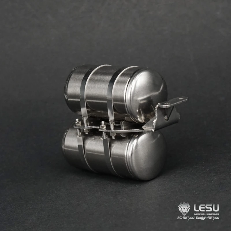 โลหะถังแก๊สถังน้ํามันสําหรับ Tamiya 1/14 RC รถบรรทุก Benz 3348 1:14 RC รถพ่วง LESU ชิ้นส่วน DIY