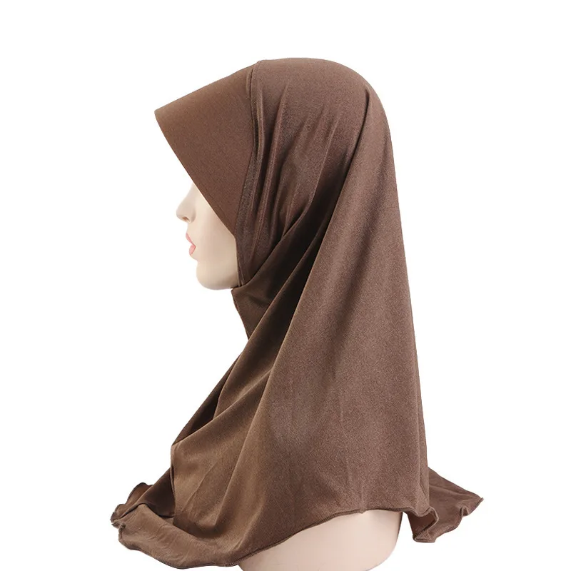 

Muslim Women Hijab Islam Headscarf Turban One Piece Amira Saudi Arabic Headscarves Pull On Ready Made Head Wrap Shawls Hijabs