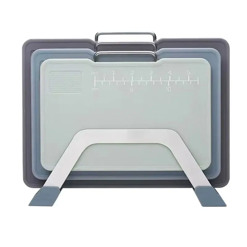 AA94-Multifunctional Cutting Board Set With Grinding Area And Scale Marking 3 Sizes For Efficient Chopping A