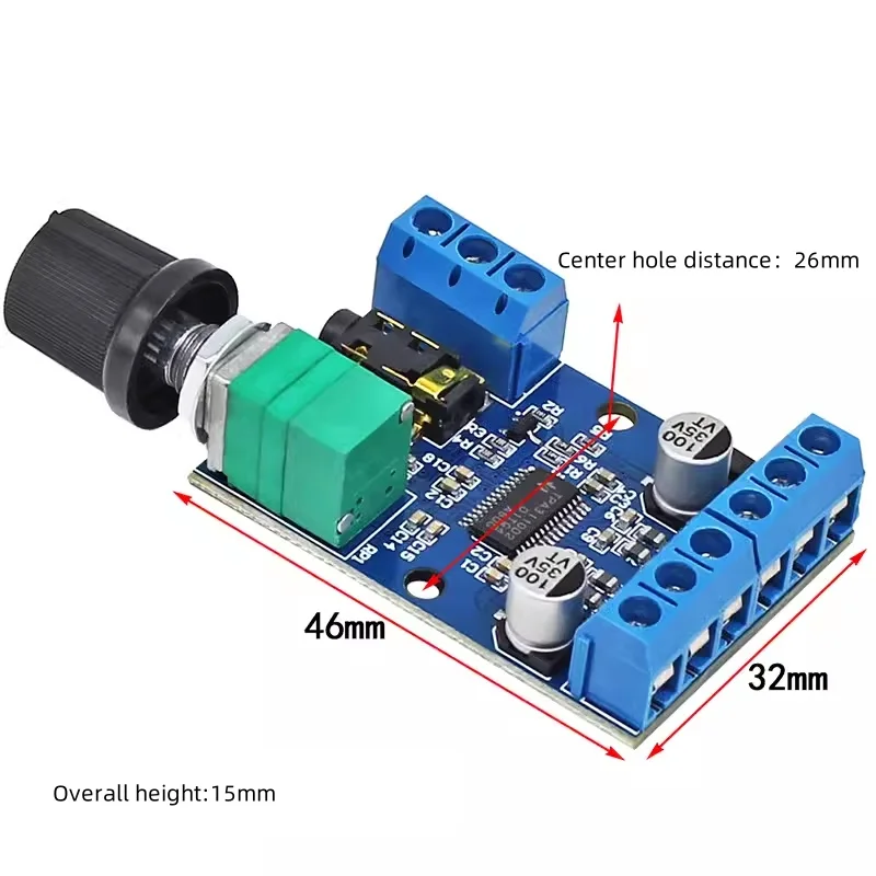 10pcs/lot 30Wx2 high-power stereo digital amplifier board 12V24V power supply DIY small speaker production module AP3015