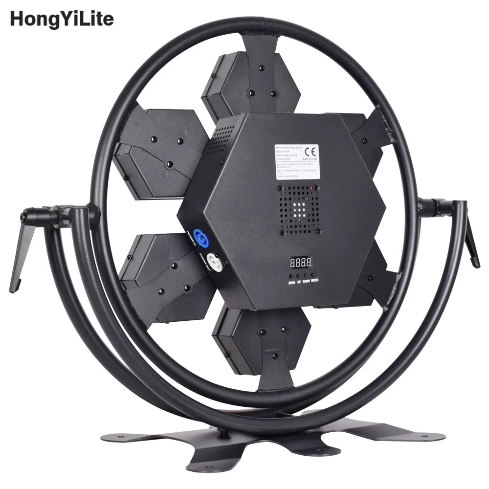 HongYiLite Led 7x50W Retro Lamp DMX RGB 3in1 Stage Light Flash Maple Leaf Pan Effect lights For Sound DJ Party Dance Club Disco