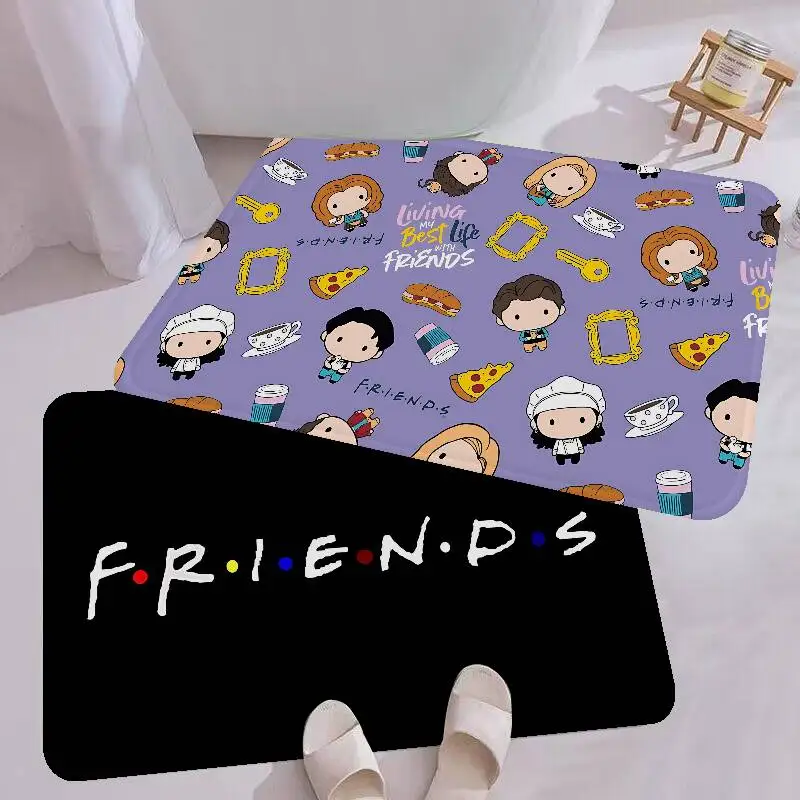 Classic F-Friends Series TV Room Mats Retro Multiple Choice Living Room Kitchen Rug Non-Slip Welcome Rug