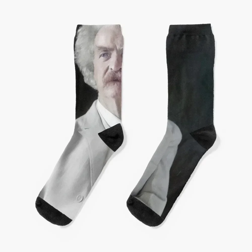 Samuel Clemens AKA Mark Twain Socks sheer funny sock Women Socks Men's