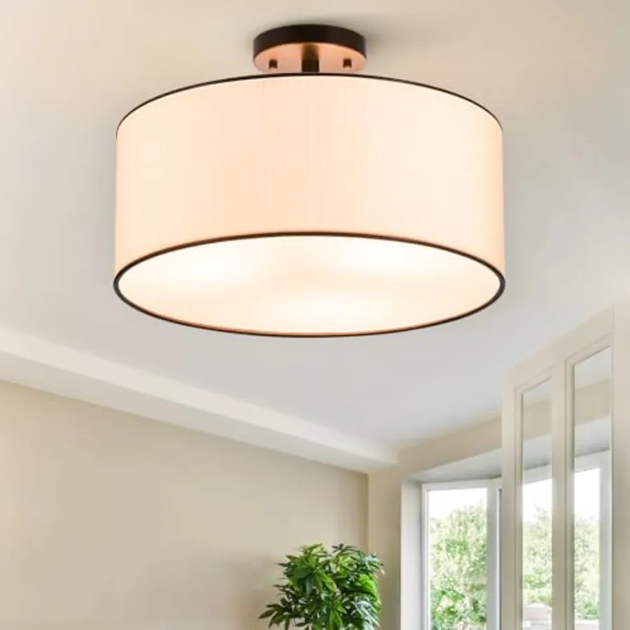 

Semi Flush Mount Ceiling Light Ceiling Light Fixture with Diffused Shaped Modern Light Fixture for Bedroom Living Room Entryway