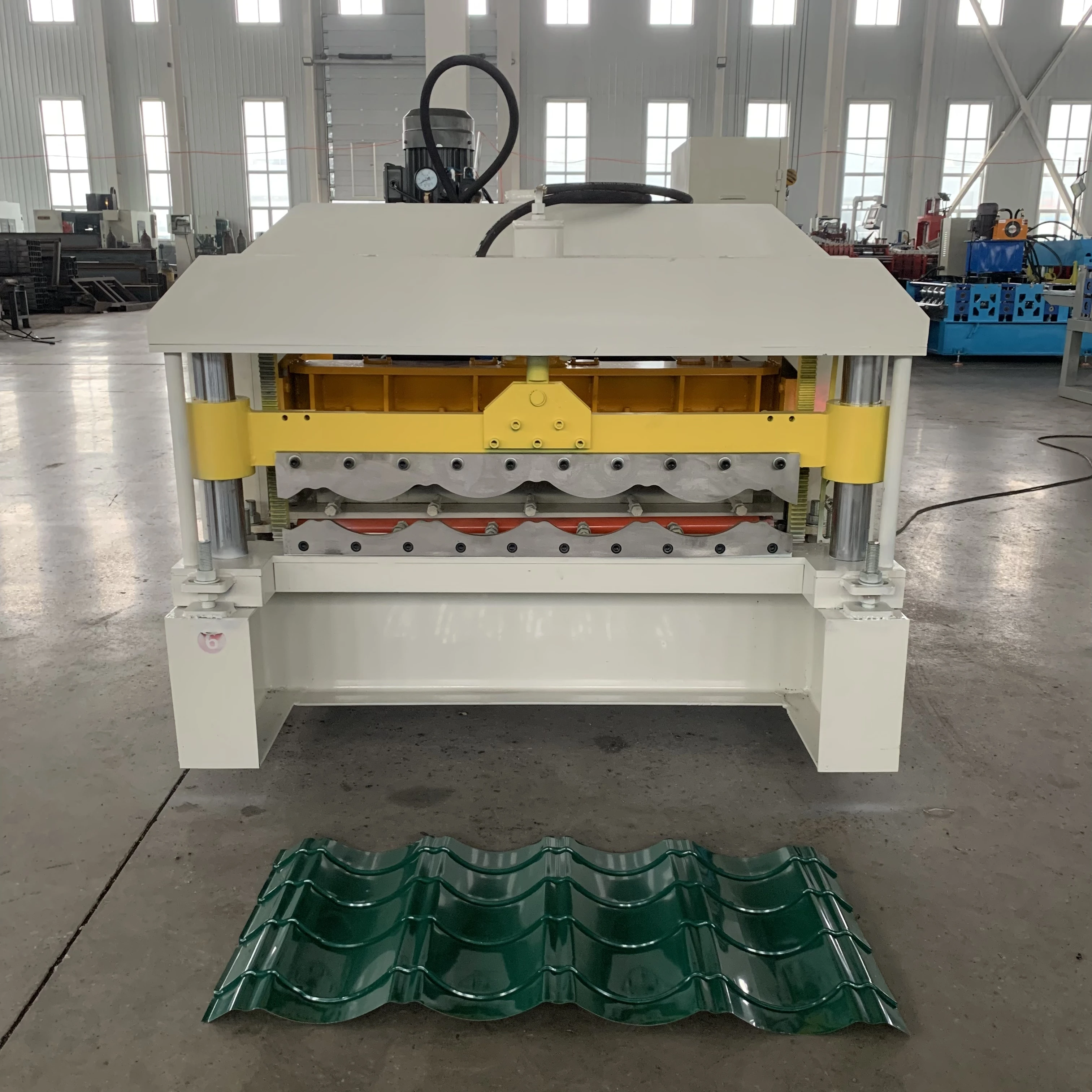 Metal Roof Panel Making Machine Double Layer Trapezoidal Corrugated Panel One Machine Two Profiles Space Saving FormingEquipment