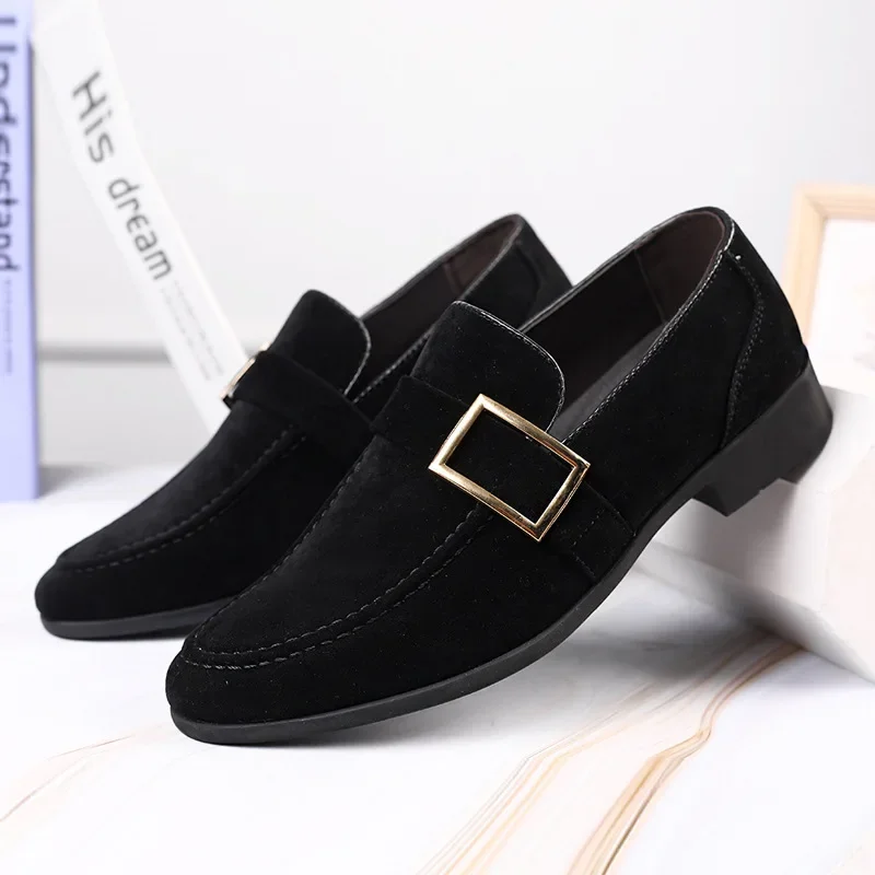 Business Shoes Fashion Men Dress Shoes New Social Wedding Mens Casual Shoe Men Driving Shoe Slip on Leather Shoes Work Loafers