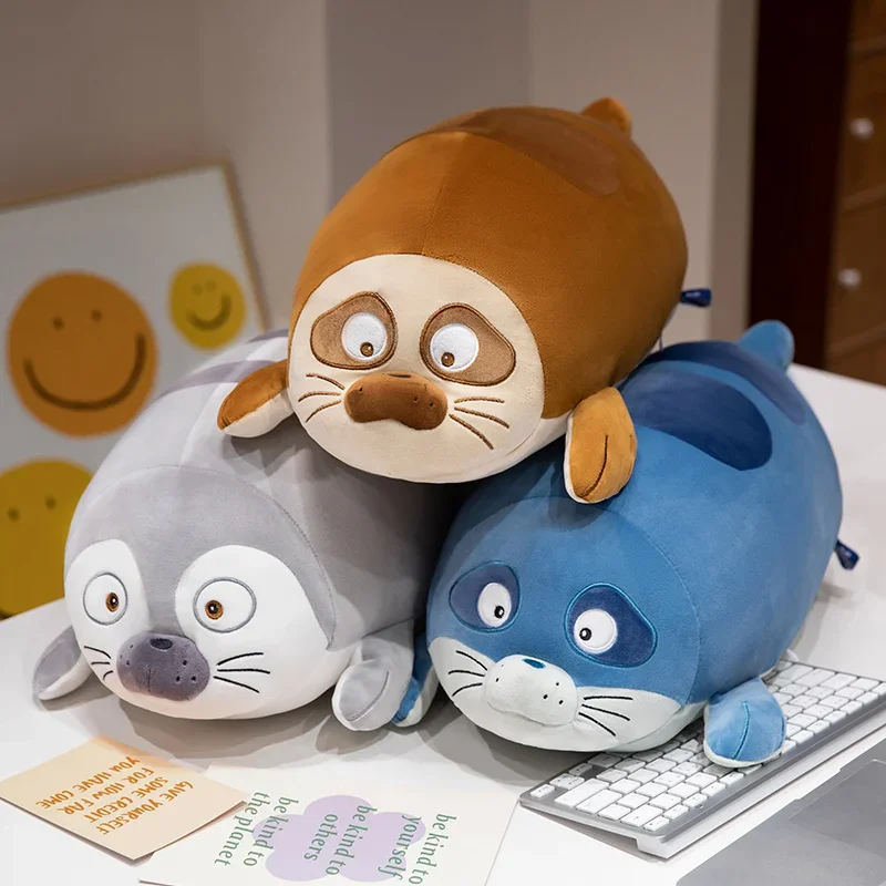 Kawaii Sea Lion Plush Toys Soft Marine Animal Cute Seal Stuffed Doll Nice Birthday Gift Sleeping Pillow Bed Decoration