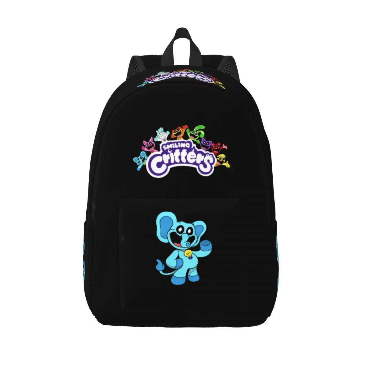 Smiling Critter Bubba Bubbaphant Game Cool Backpack Sports High School Business Daypack for Men Women Laptop Canvas Bags