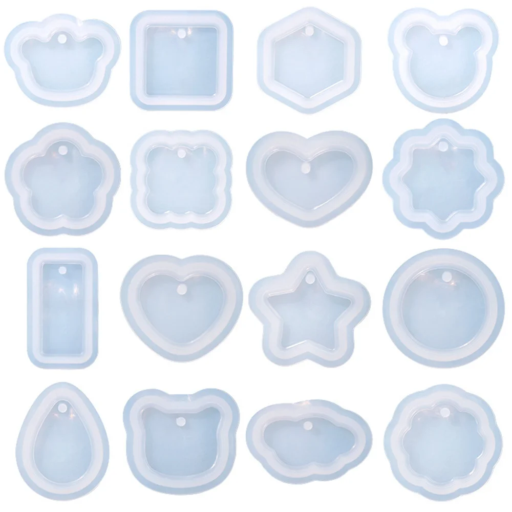 1Pcs Heart Star Pendants Silicone Mold Keychain Epoxy Resin Casting Mould for DIY Necklace Bracelet Jewelry Making Craft Finding