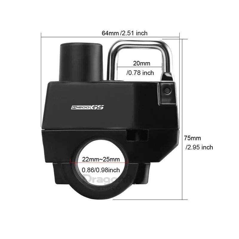 For BMW R 1200 GS LC R1200GS R 1200GS ADV Adventure Motorcycle Supplies Helmet Lock Anti-theft Locker Locking Device Rustproof