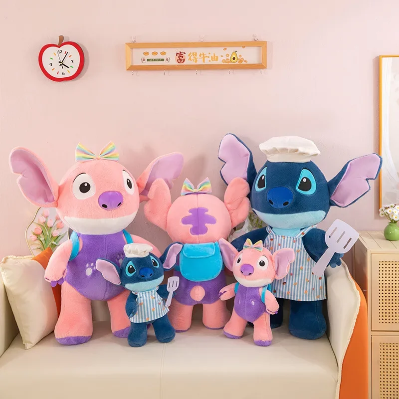 

40-80cm Disney Lilo and Stitch Plush Stuffed Toys Anime Cartoon Chef Stich Plushies Dolls Cute Pillow Stuffed Kid Birthday Gifts