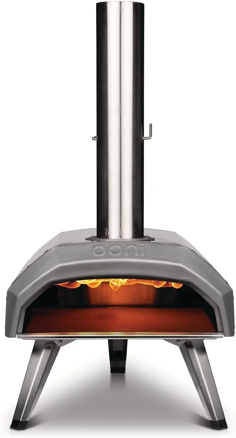 

12 Multi-Fuel Outdoor Pizza Oven – Portable Wood and Gas Fired Pizza Oven with Pizza Stone, Outdoor Ooni Oven