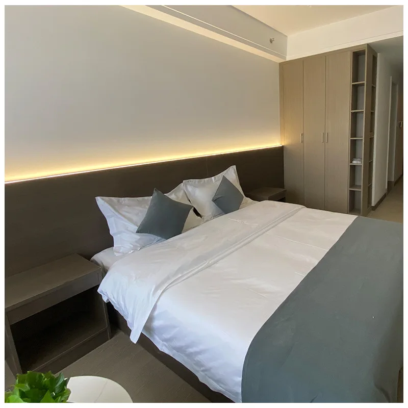 # Modern Design Standard Hotel Bedroom Set With Box Bed Frame For Bedroom Apartment Full Furniture