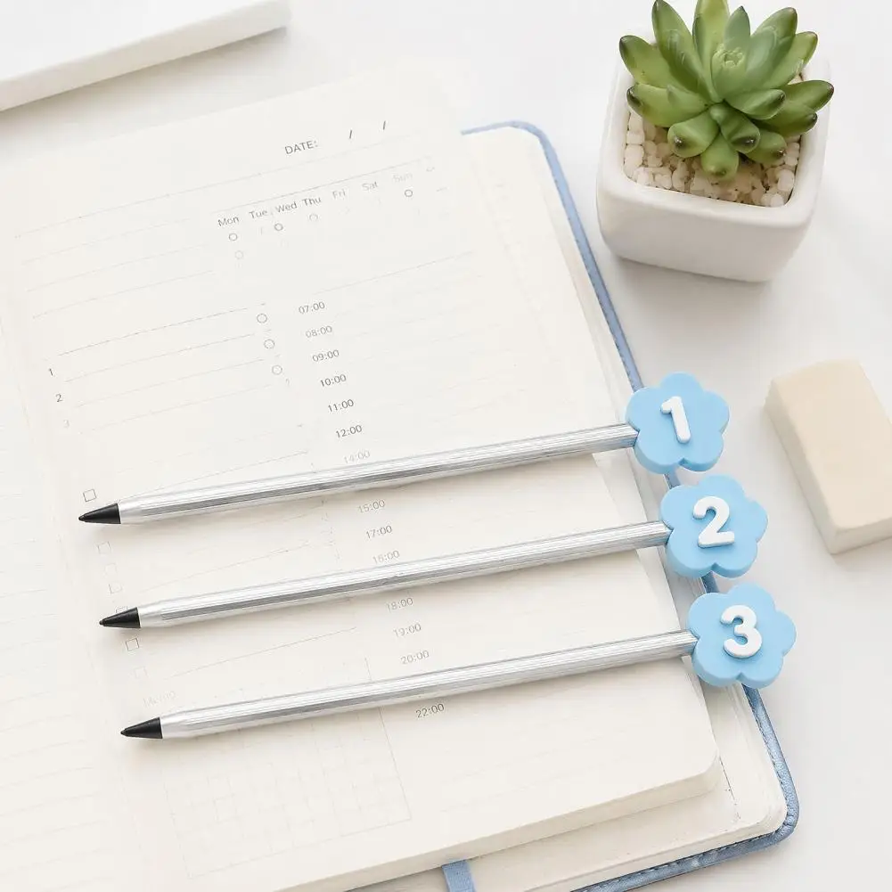 30PCS Numbered Pencil Toppers, Reusable Prevent Pencil Confusion Labels, Plastic Tracking Marker Clips, For Teachers Student Sch