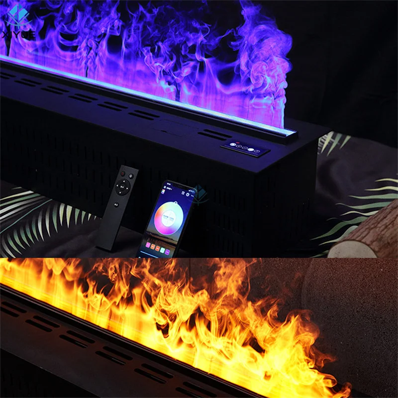 

Современное пламя, декоративный 3D водяной паровой электрический камин, многоцветное пламя, светодиодный внутренний экран, декор, настенный камин