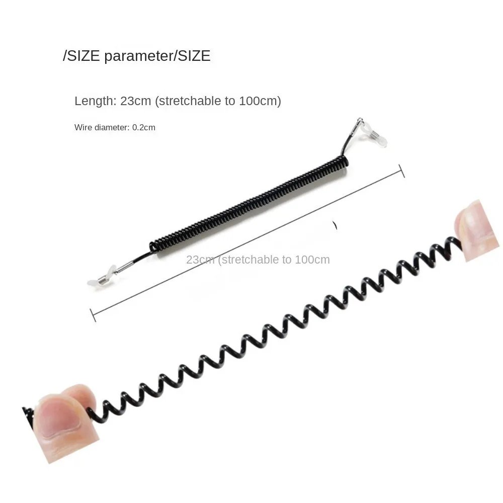 حبل النظارات المرن المحمول المضاد للانفصال ومضاد للانزلاق سلسلة النظارات بإبزيم حزام النظارات للمنزل