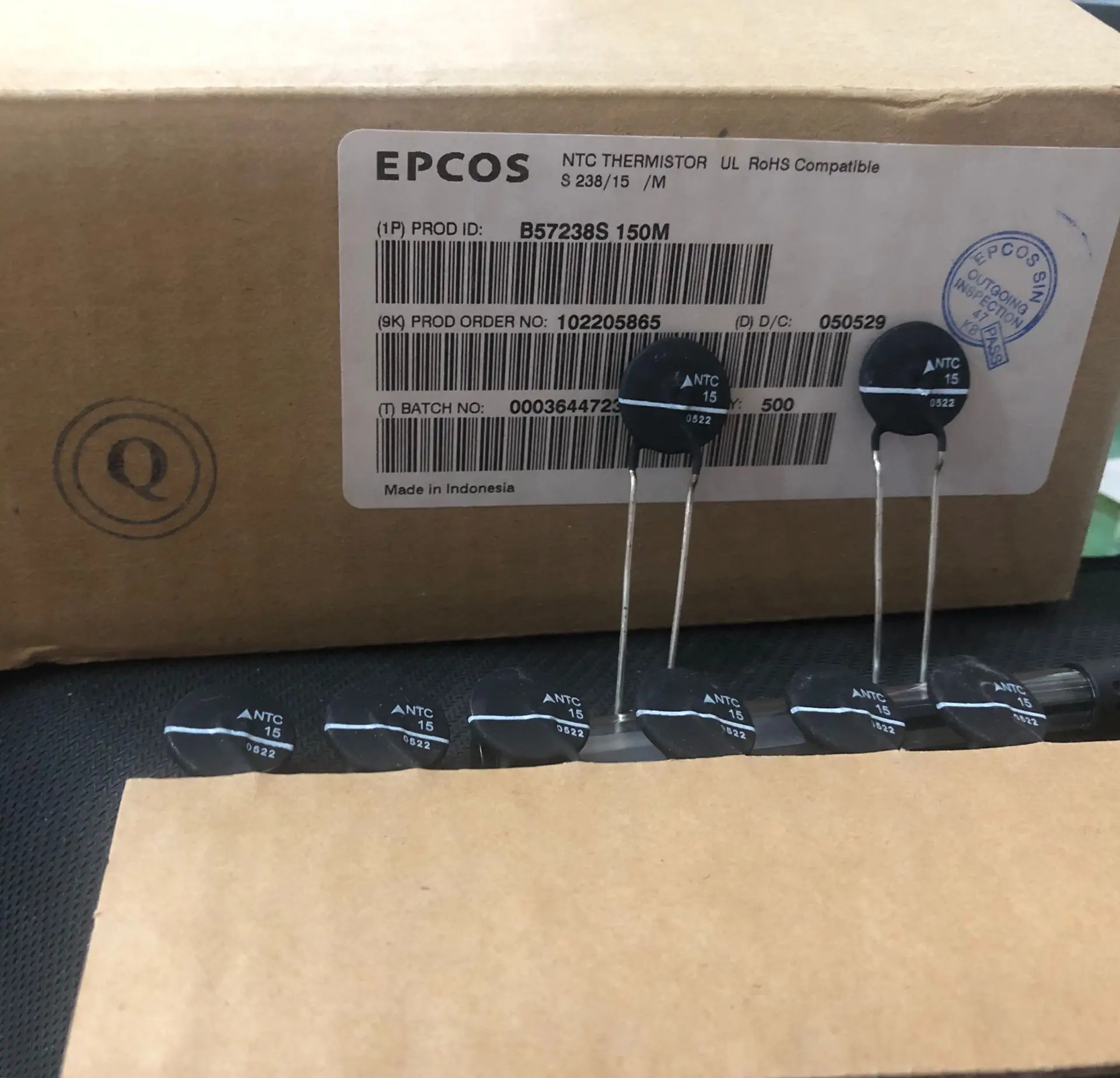 

500pcs/Original imported S10K25 EPCOS Siemens B72210S250K101 varistor