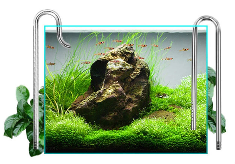 Mufan Stainless Steel Lily Pipe Aquarium Filter Inflow Outflow Fish Water Plant Tank Landscape Accessories ADA Style