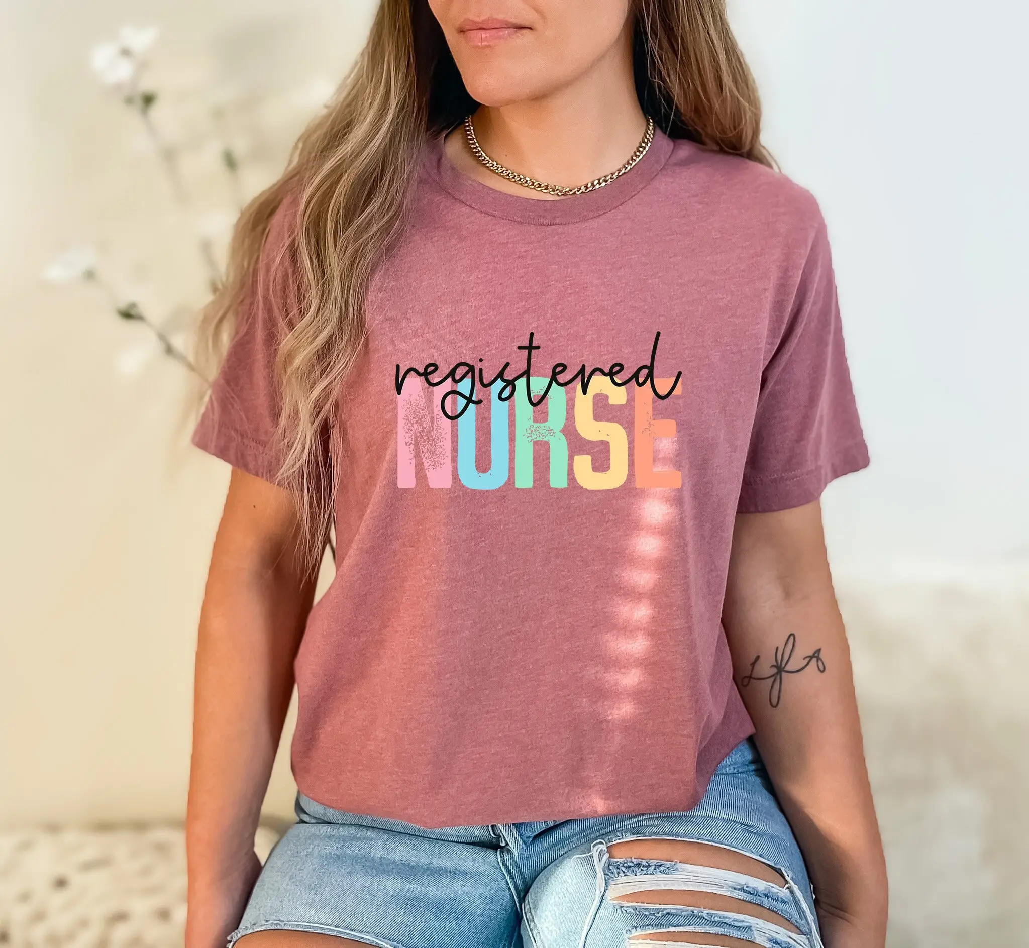 Registered Nurse T Shirt For Women Rn Nursing Graduation